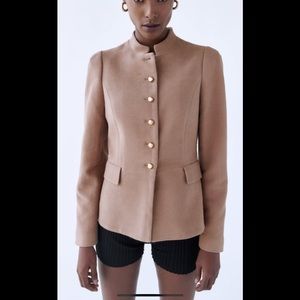 NWT Zara tailored mandarín collar blazer